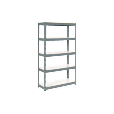 Global Equipment Extra Heavy Duty Shelving 48Wx24Dx60H 6 Shelves 1200 lbs. Cap. Per Shelf GRY 236754GY